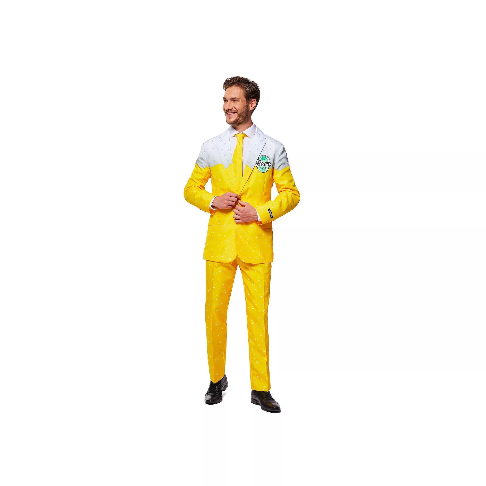 Men's Suitmeister Premium Beer Party Novelty Suit & Tie Set, Size: Large Product Image
