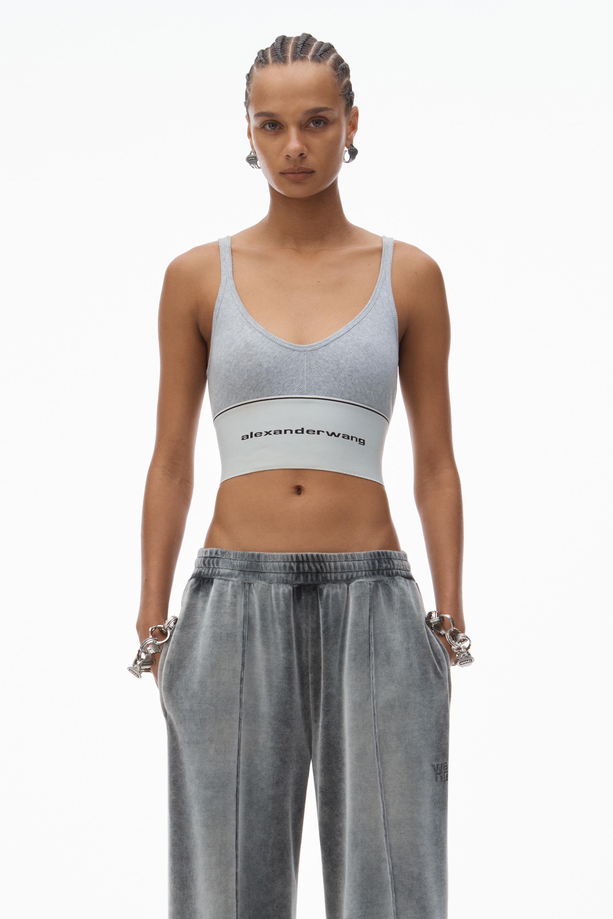 Logo Elastic Bra In Ribbed Jersey Product Image