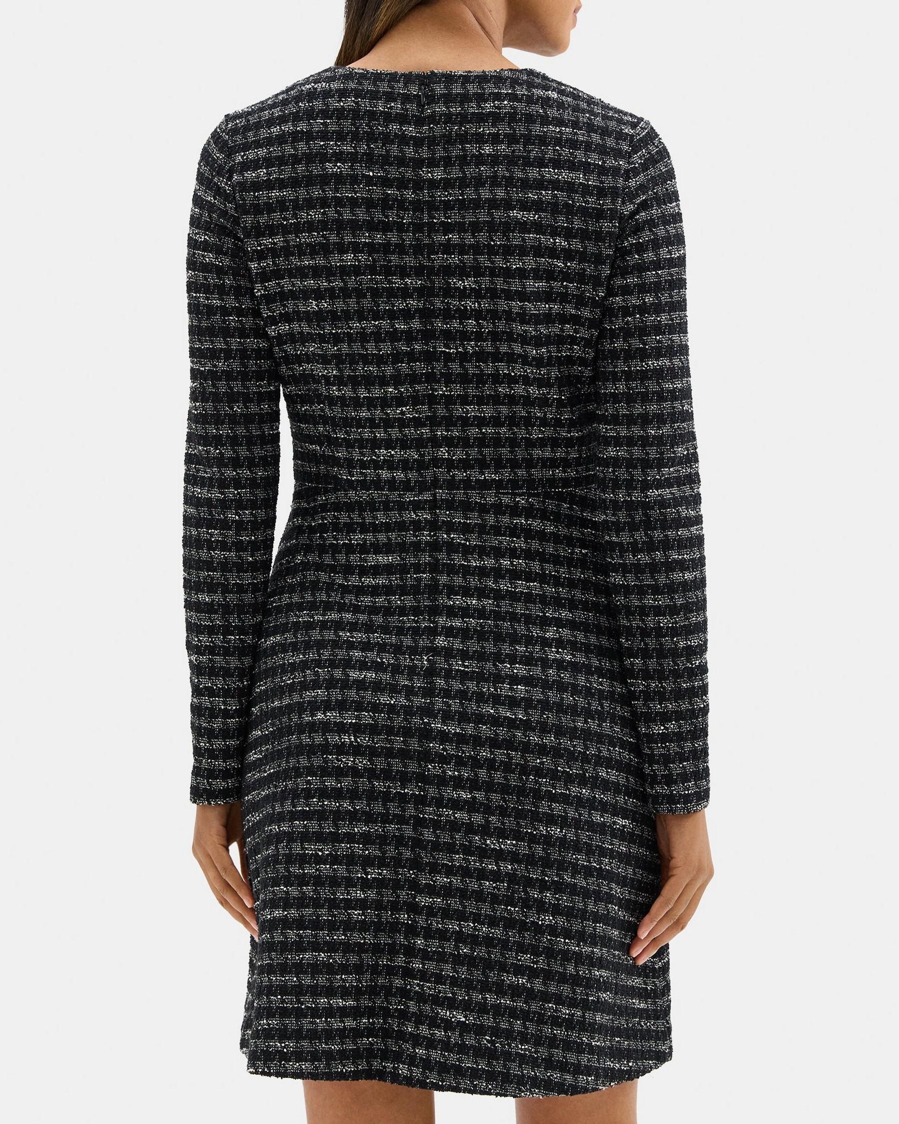 Midi Fit-and-Flare Dress in Tweed Ponte Product Image