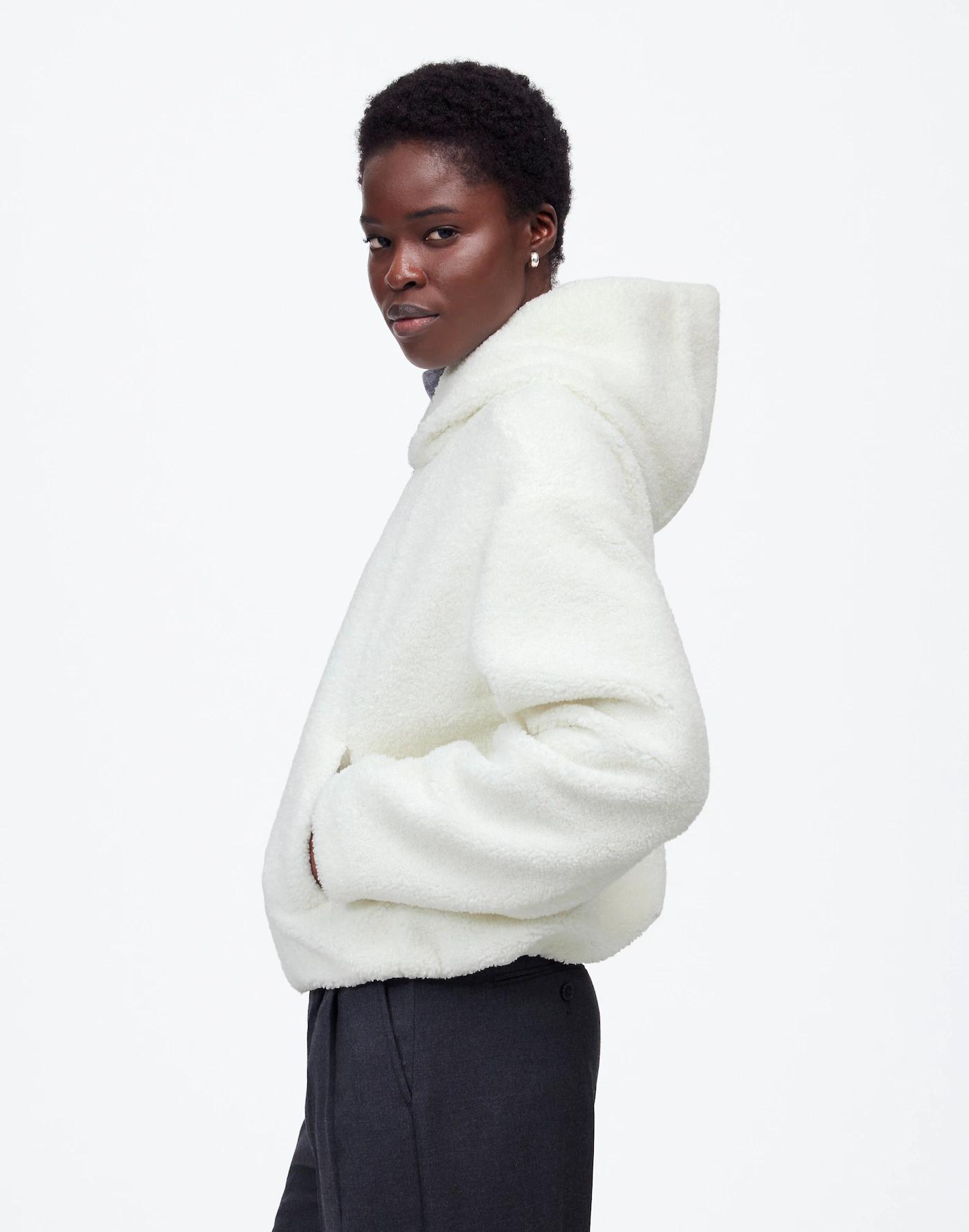 Sherpa Zip-Front Bomber Jacket Product Image