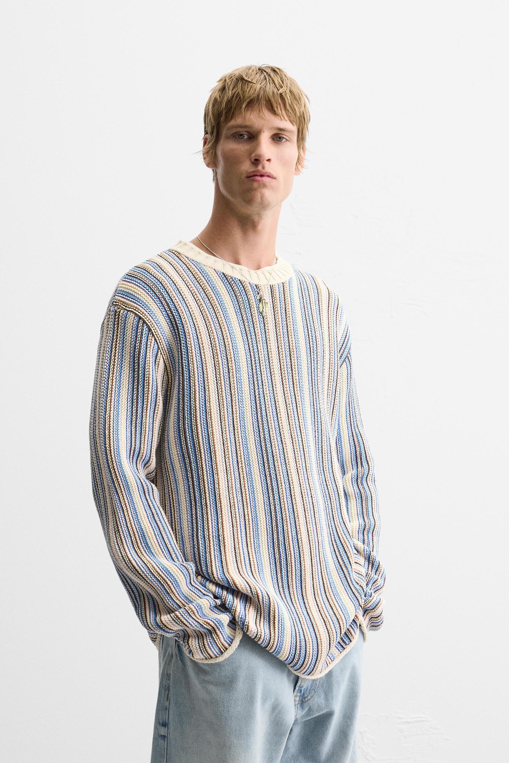 STRIPED JACQUARD SWEATER Product Image