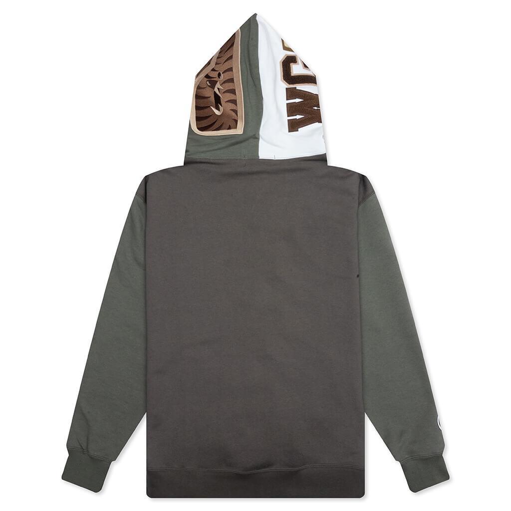 Shark Full Zip Hoodie #2 - Olive Drab Male Product Image