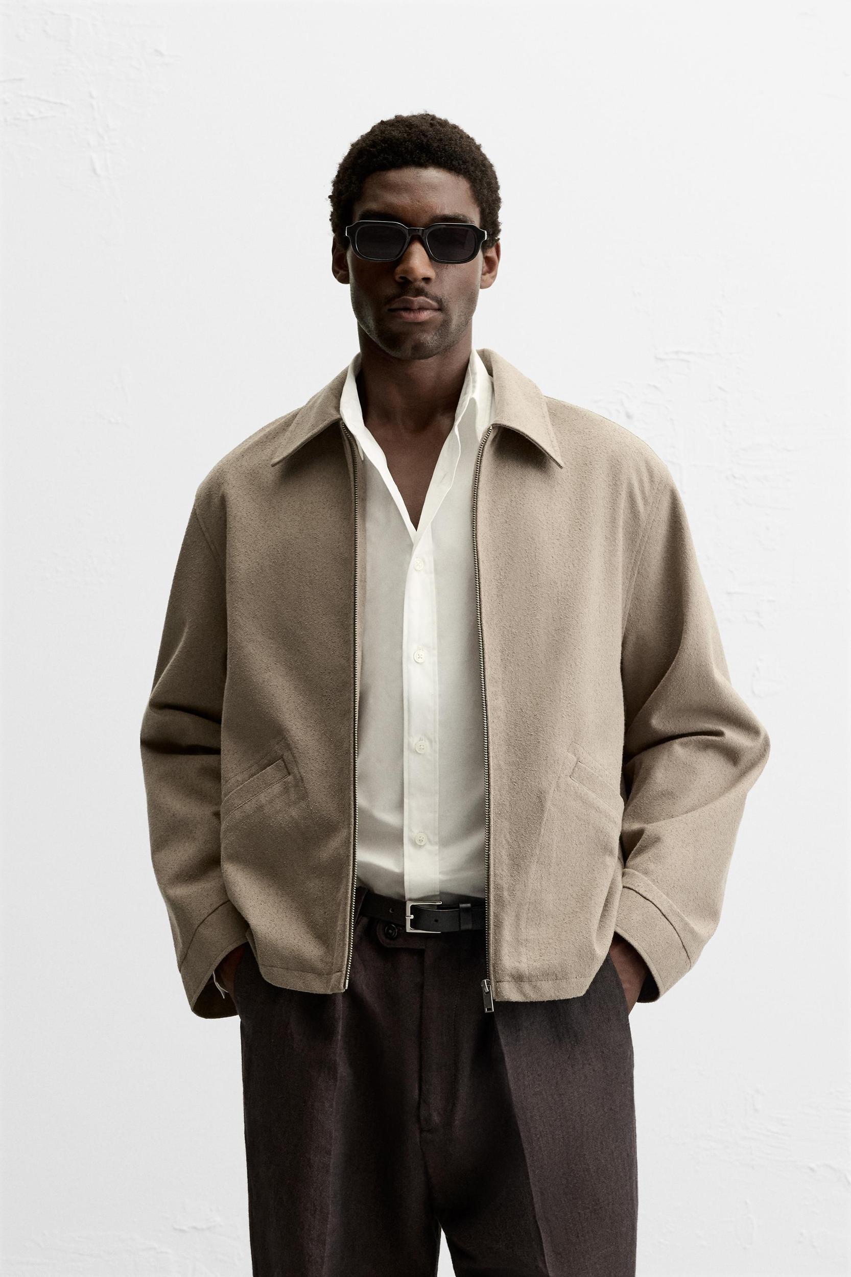 STRUCTURED TEXTURED OVERSHIRT Product Image