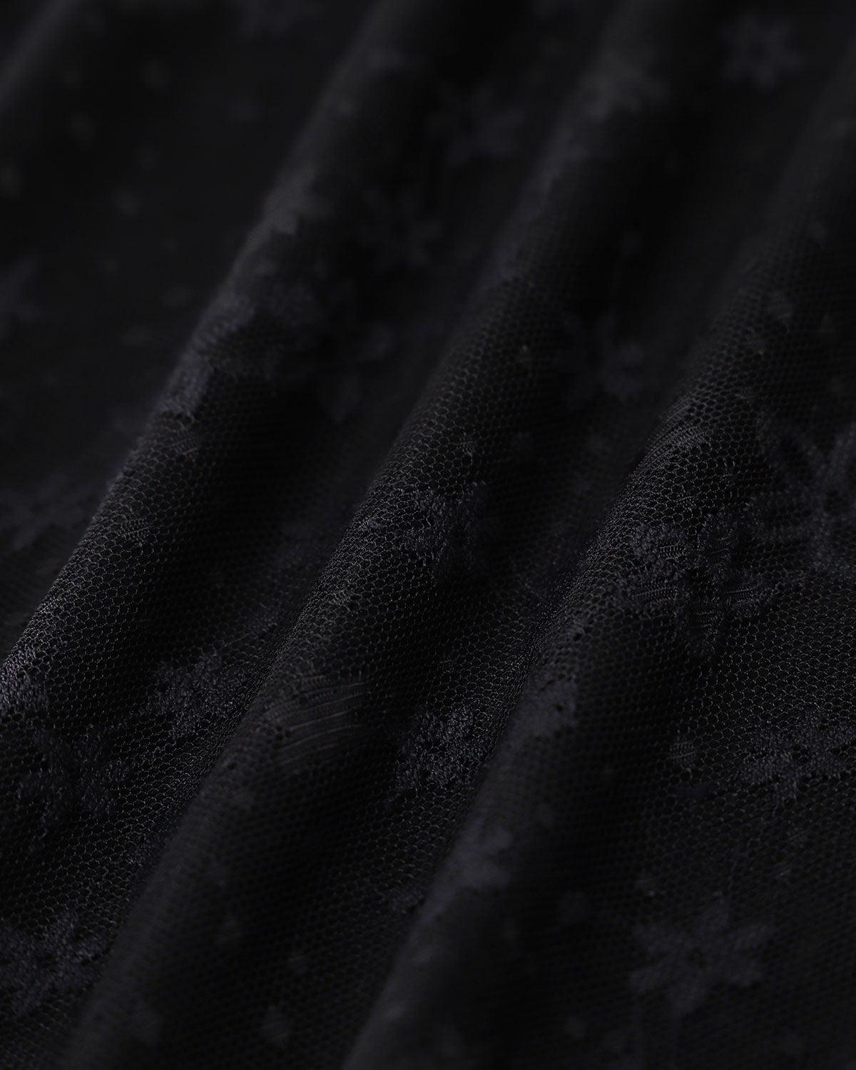 Black Mesh Cropped Tee Product Image