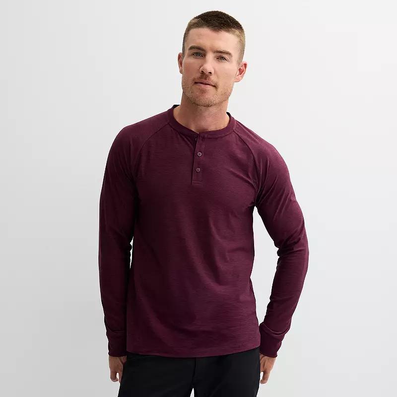 Men's FLX Long Sleeve Luxury Soft Wander Henley, Size: XXL, Magma Product Image