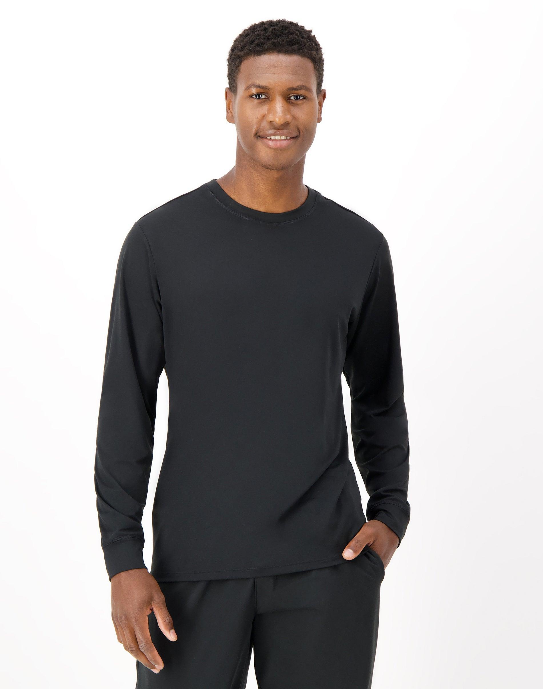 Men's Hanes Moves™ Long Sleeve Performance Tee, Size: Small, Gray Encore Product Image