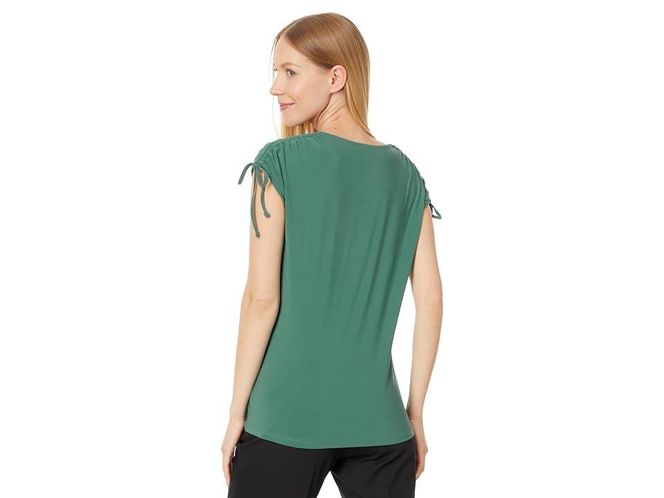 Vince Camuto Slvlss V Neck With Shirring At Shoulders (Rich ) Women's Clothing Product Image