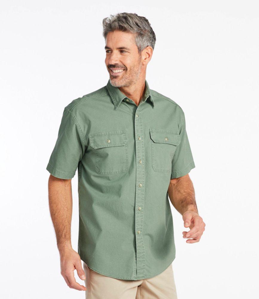
                            Men's Sunwashed Canvas Shirt, Traditional Fit Short-Sleeve
                         Product Image