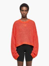 CROPPED OPEN STITCH SWEATER in orange | JW Anderson US  Product Image