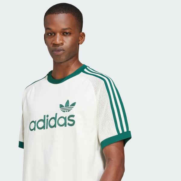 adidas Premium Knitted Tee Clear Sky XS Mens Product Image