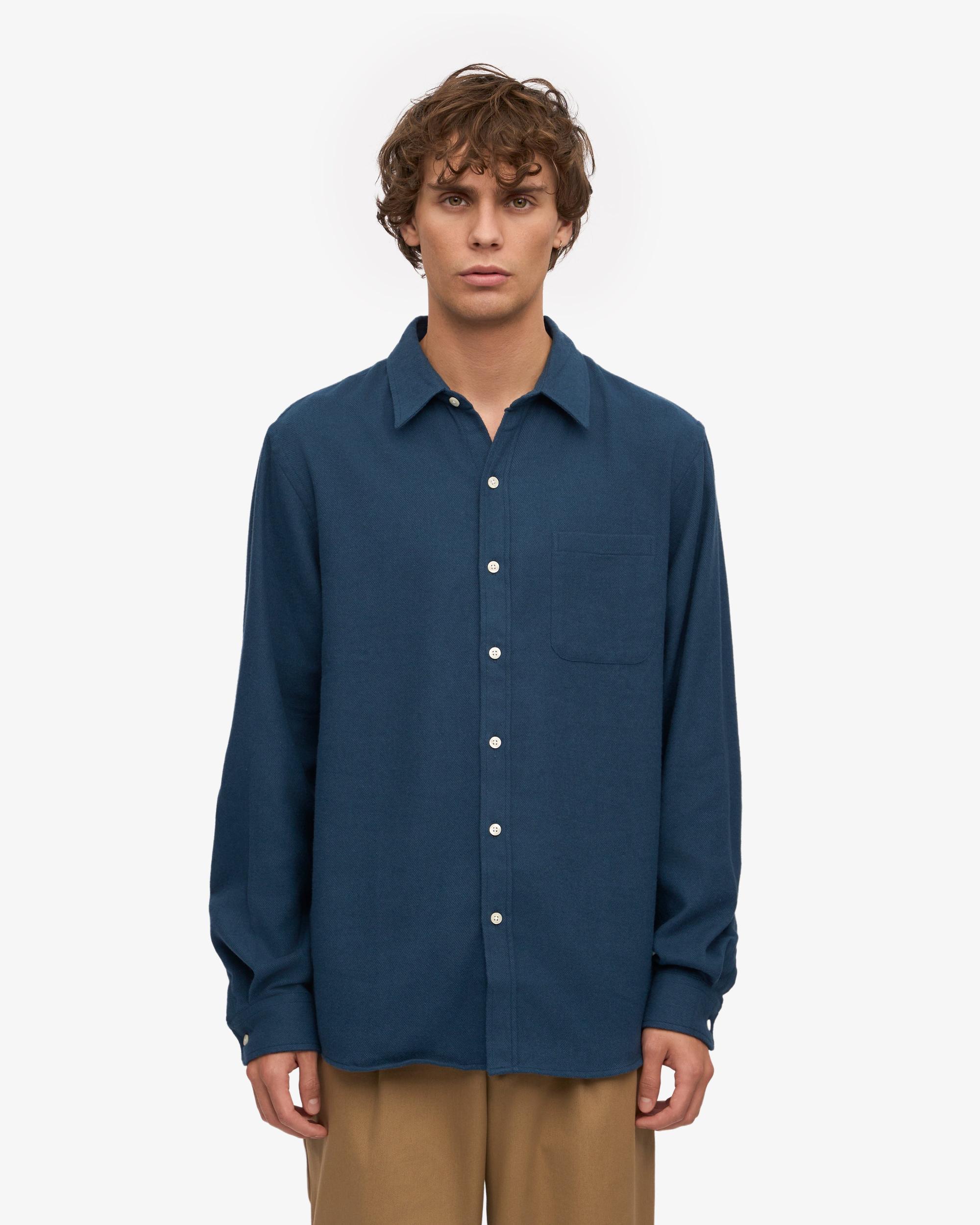 Organic Flannel Shirt - Dusty Olive Product Image