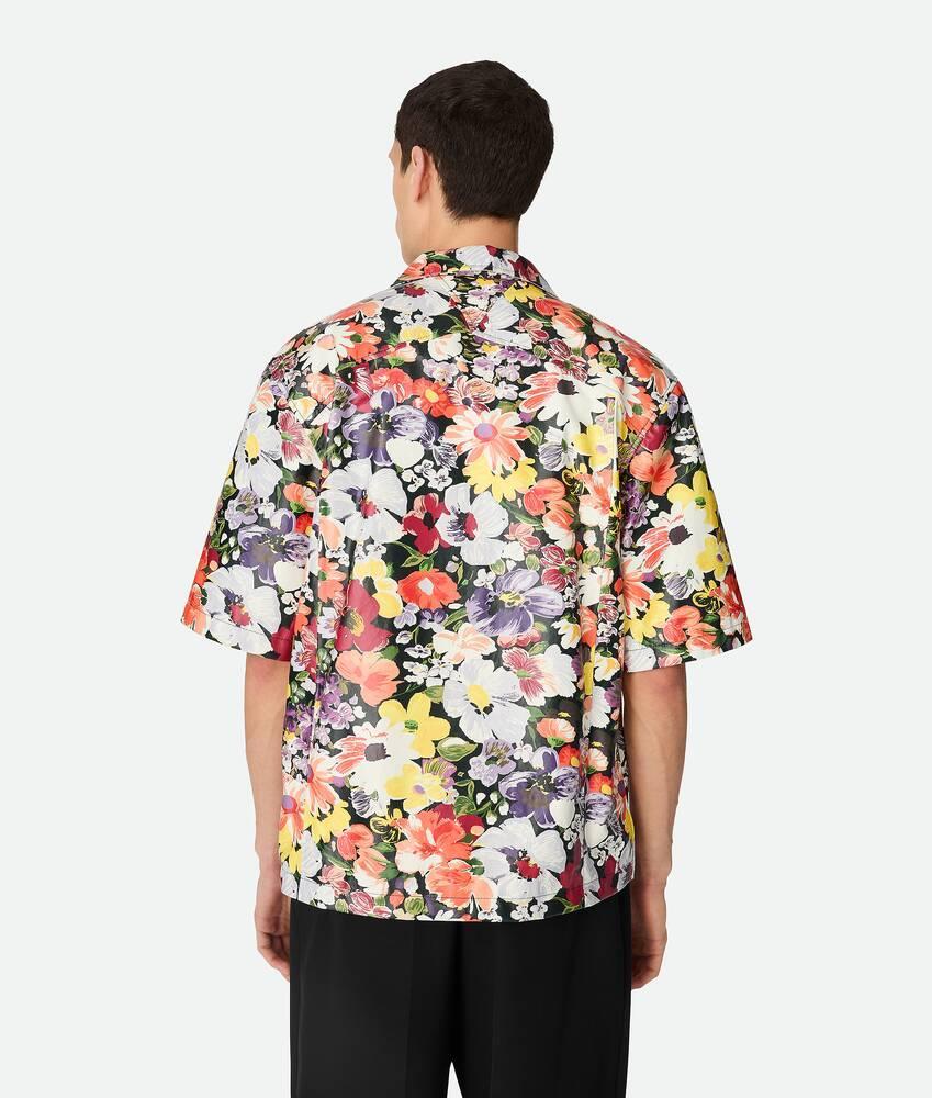 Men's Printed Leather Shirt in Multicolor Product Image