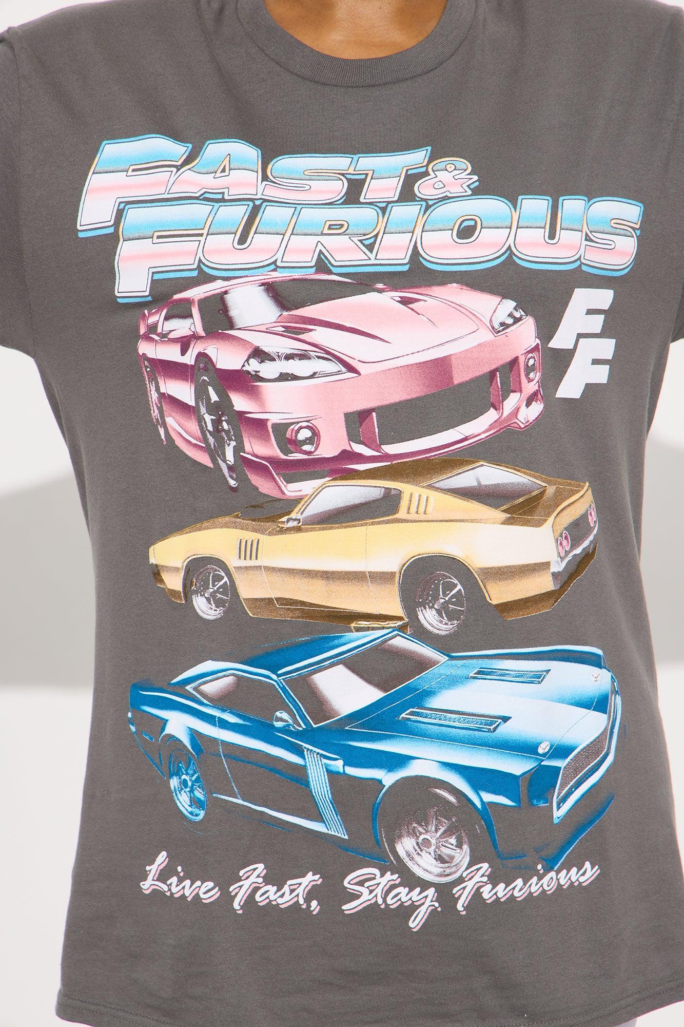 Fast And Furious Oversized Tee - Charcoal Product Image