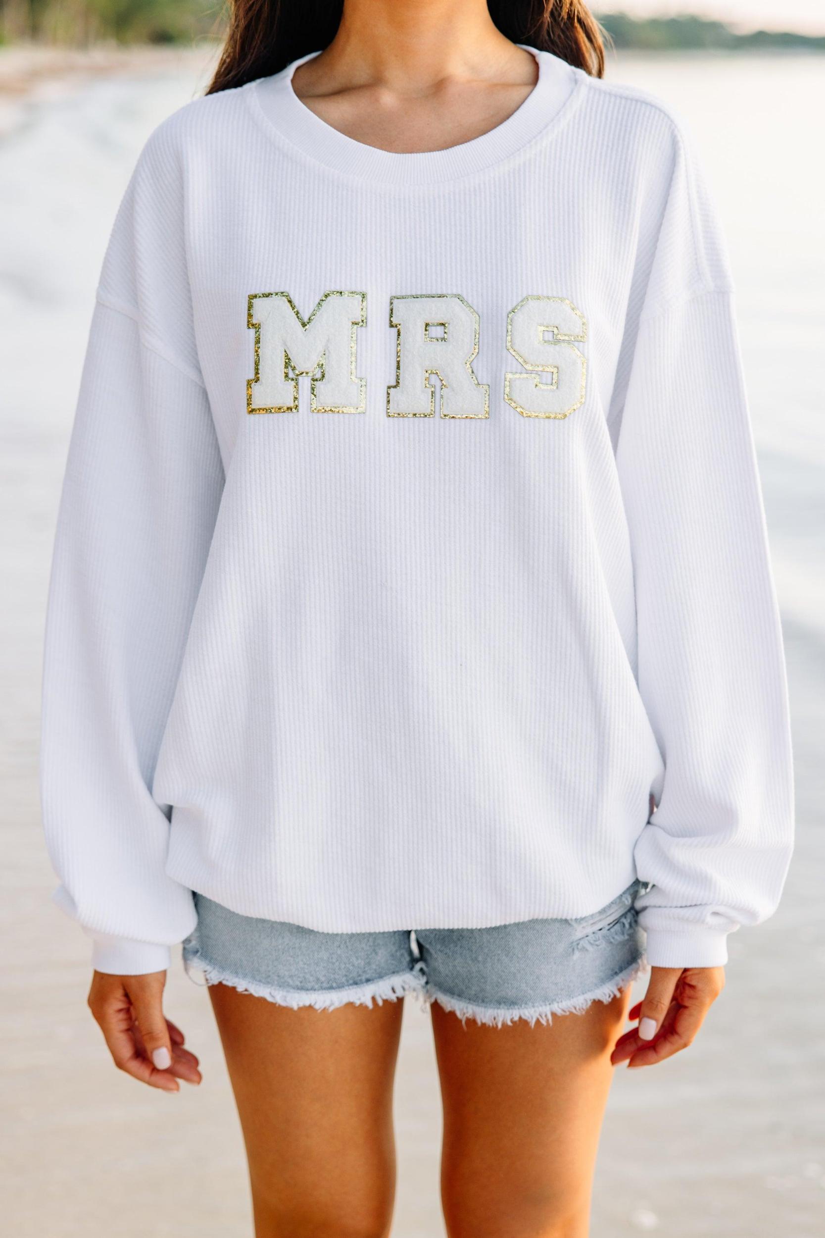 Mrs White Varsity Corded Sweatshirt Female Product Image