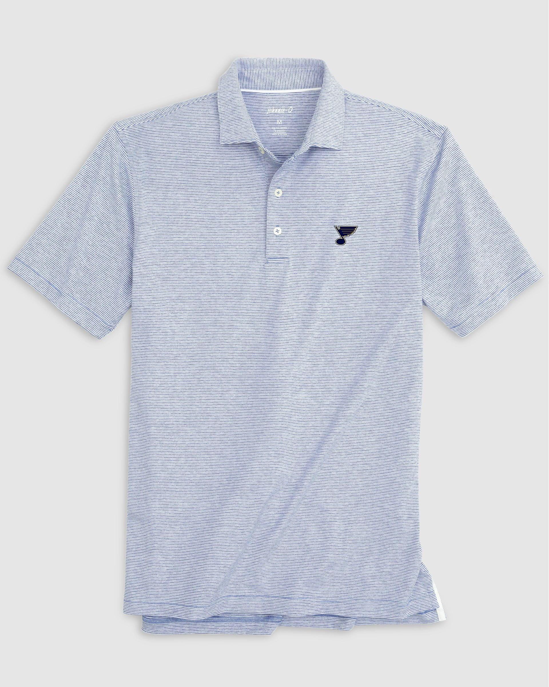 San Jose Sharks Lyndonn Striped Jersey Performance Polo Product Image