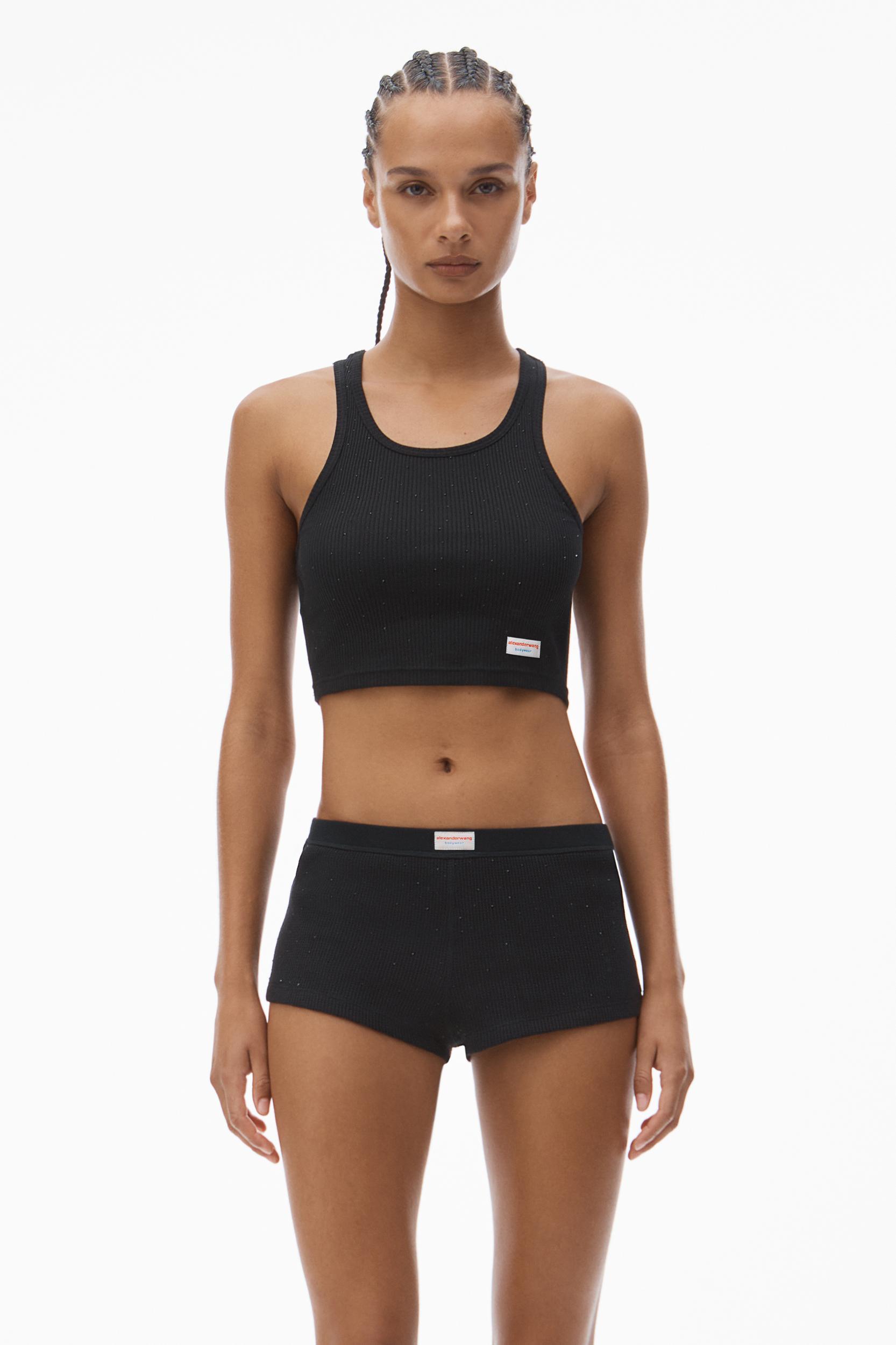 Crysal Hotfix Cami Dress In Waffle Knit Product Image