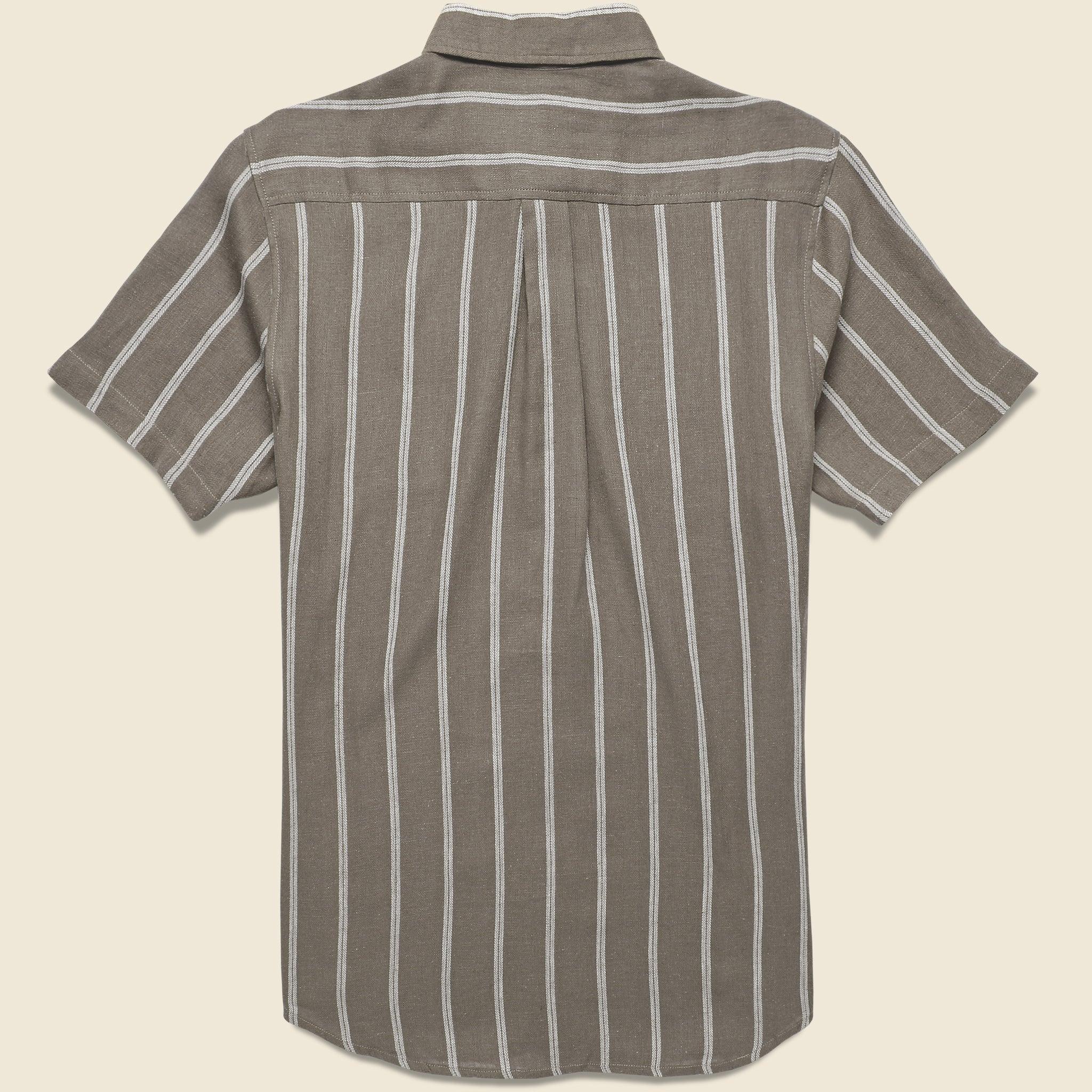 Alan Stripe Shirt - Gravel/White Product Image