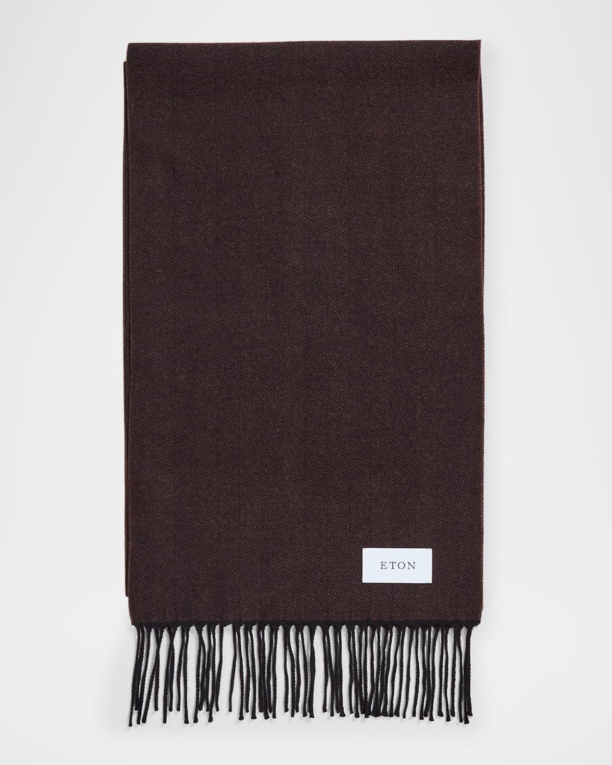 Mens Herringbone Merino Wool Scarf Product Image