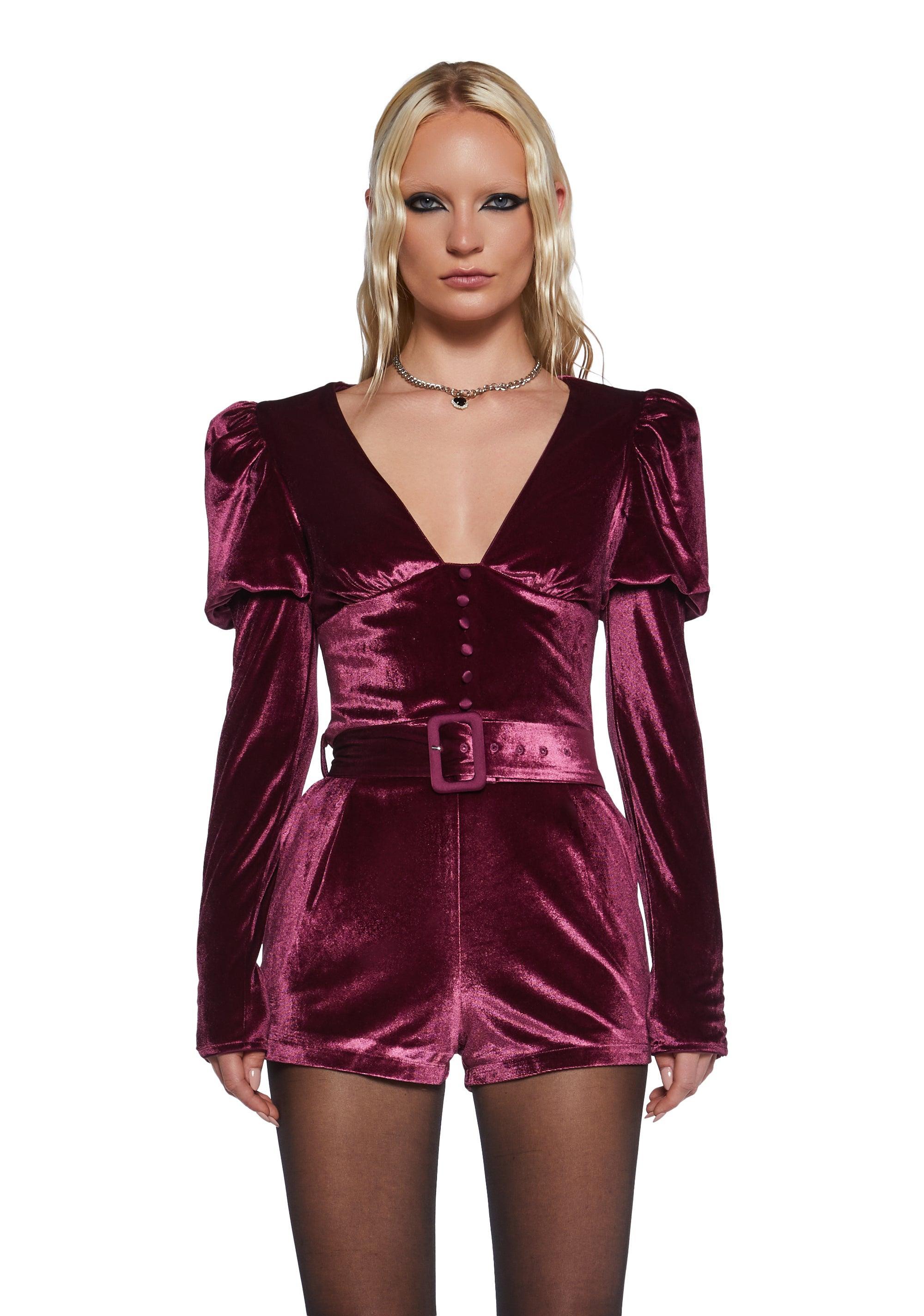 Chic Manners Velvet Romper - Pink Baby Product Image
