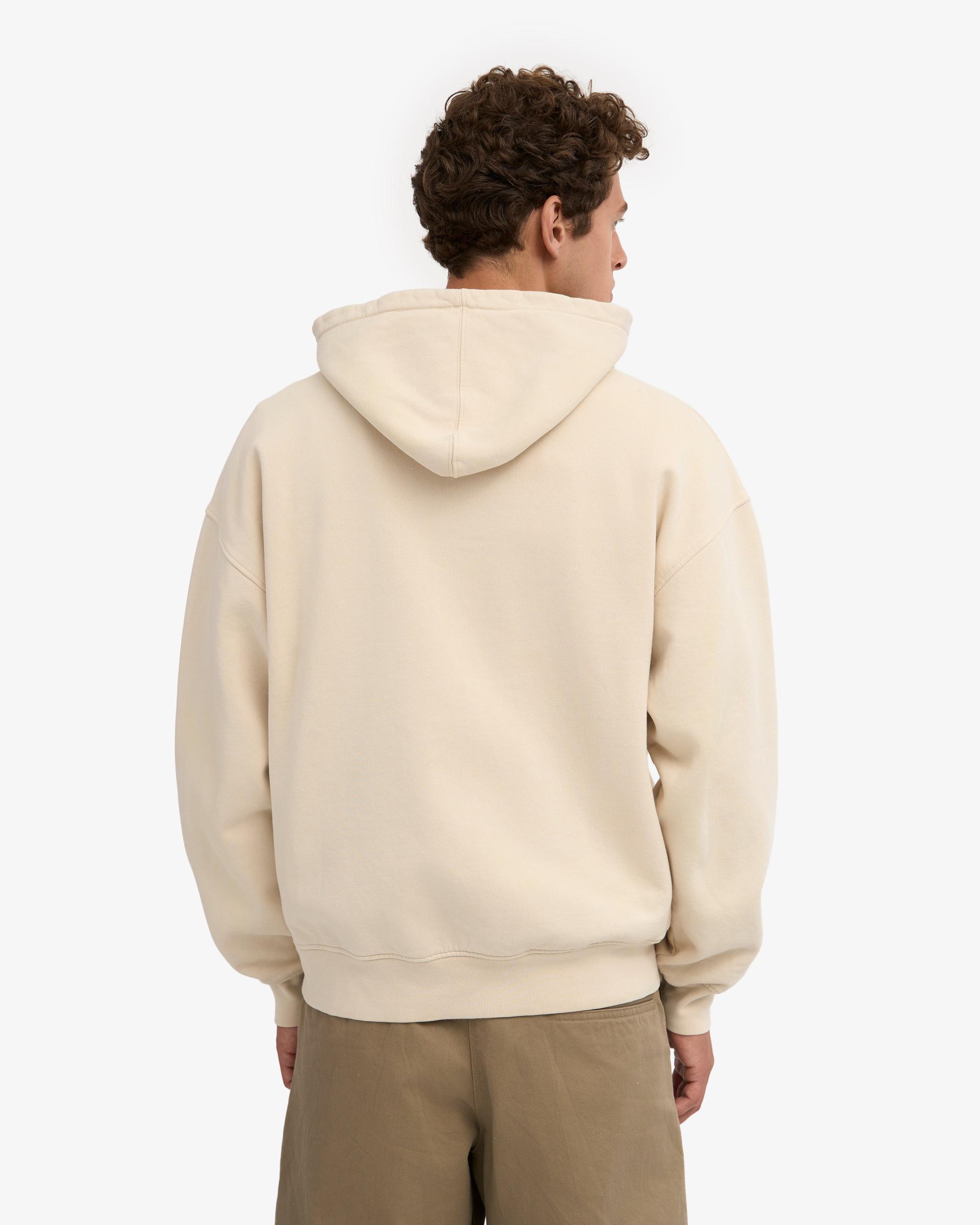 Organic Oversized Zip Hood - Ivory White Product Image