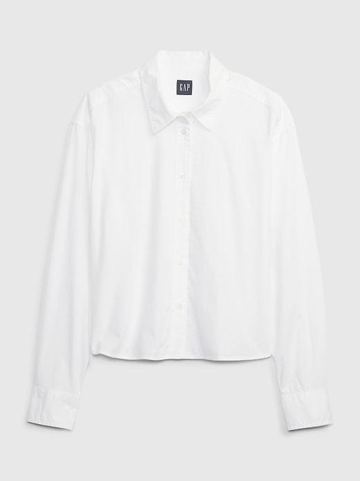 Organic Cotton Poplin Cropped Shirt Product Image