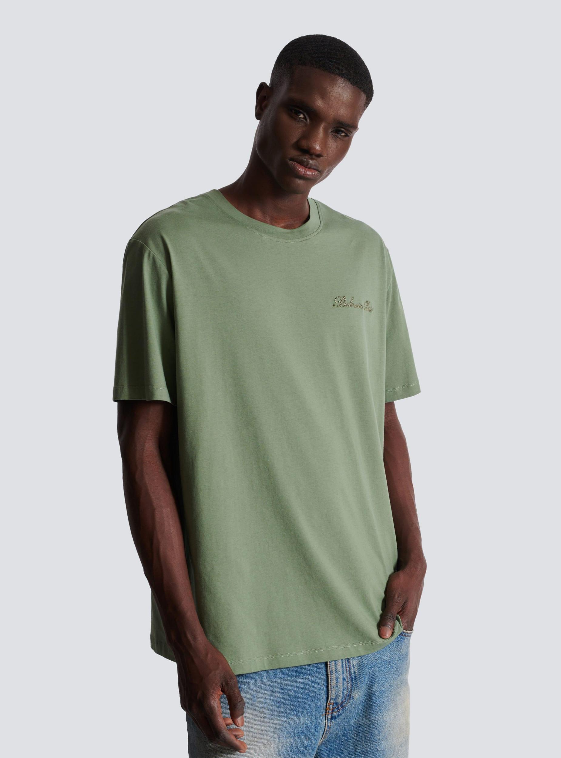 Loose T-shirt with Balmain Signature embroidery Product Image