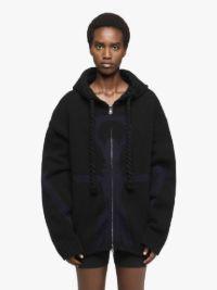 ANCHOR LOGO HOODIE WITH ZIP in black | JW Anderson US  Product Image
