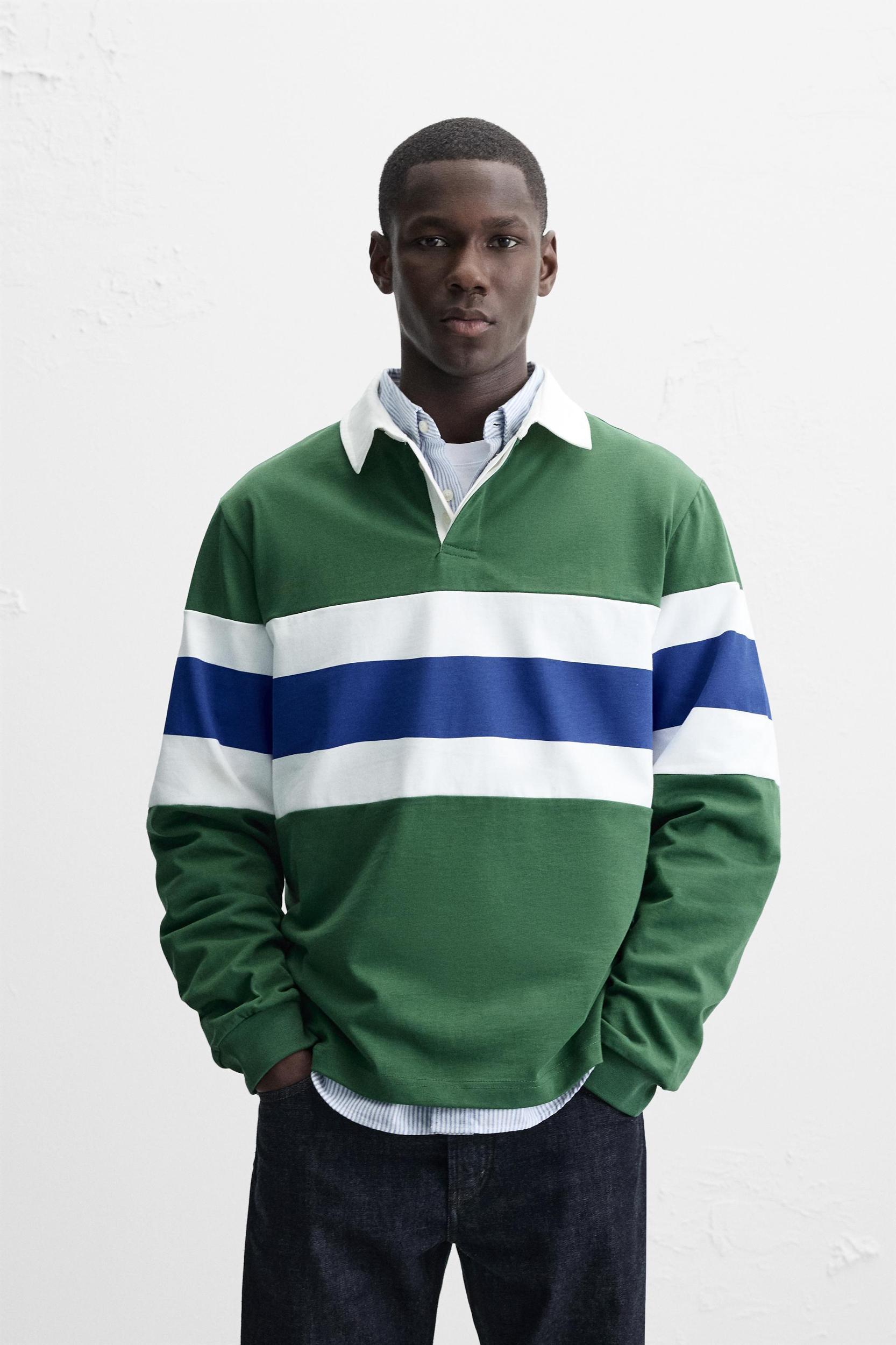STRIPED JACQUARD POLO Product Image