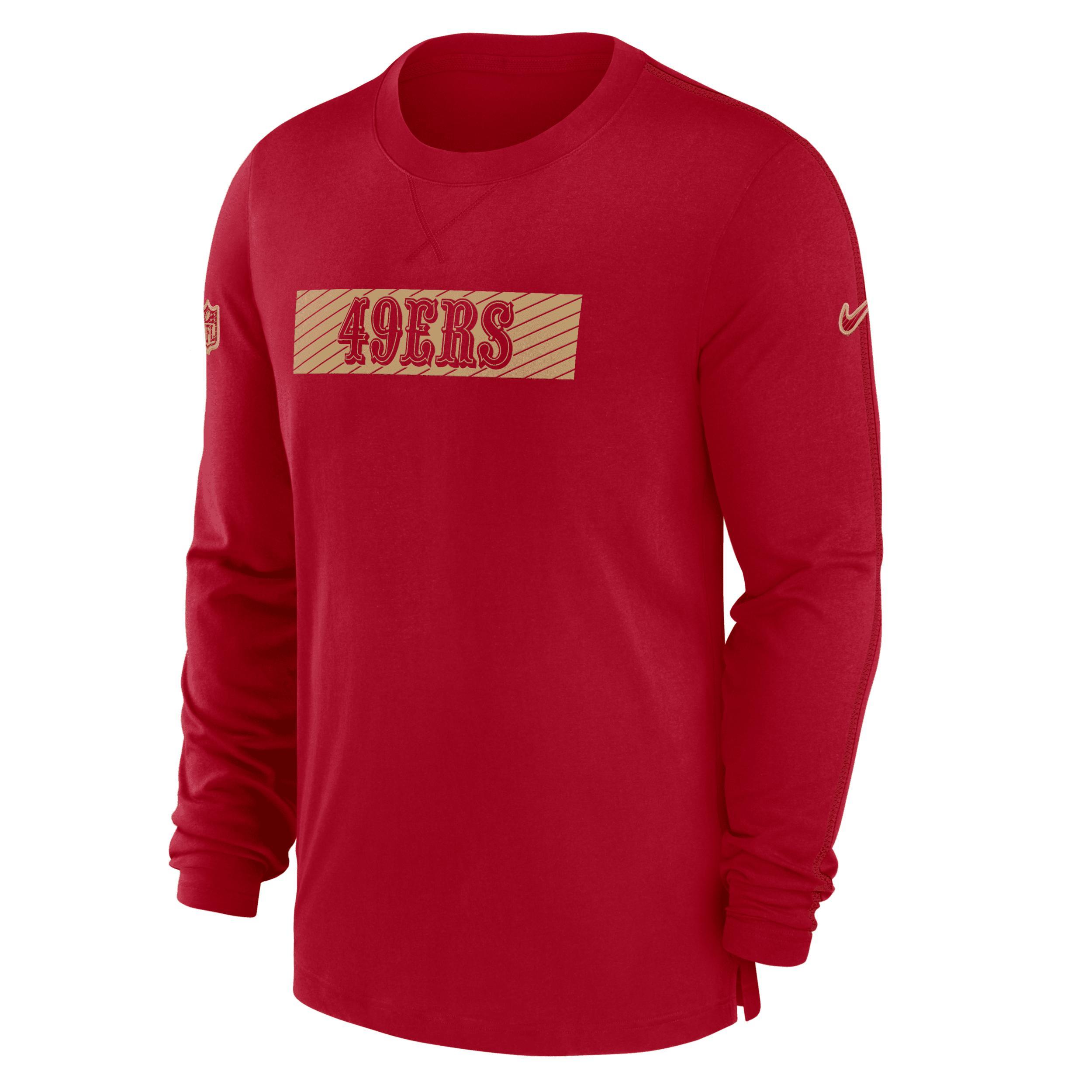 San Francisco 49ers Sideline Player Team Issue Menâs Nike Men's Dri-FIT Long-Sleeve Top Product Image