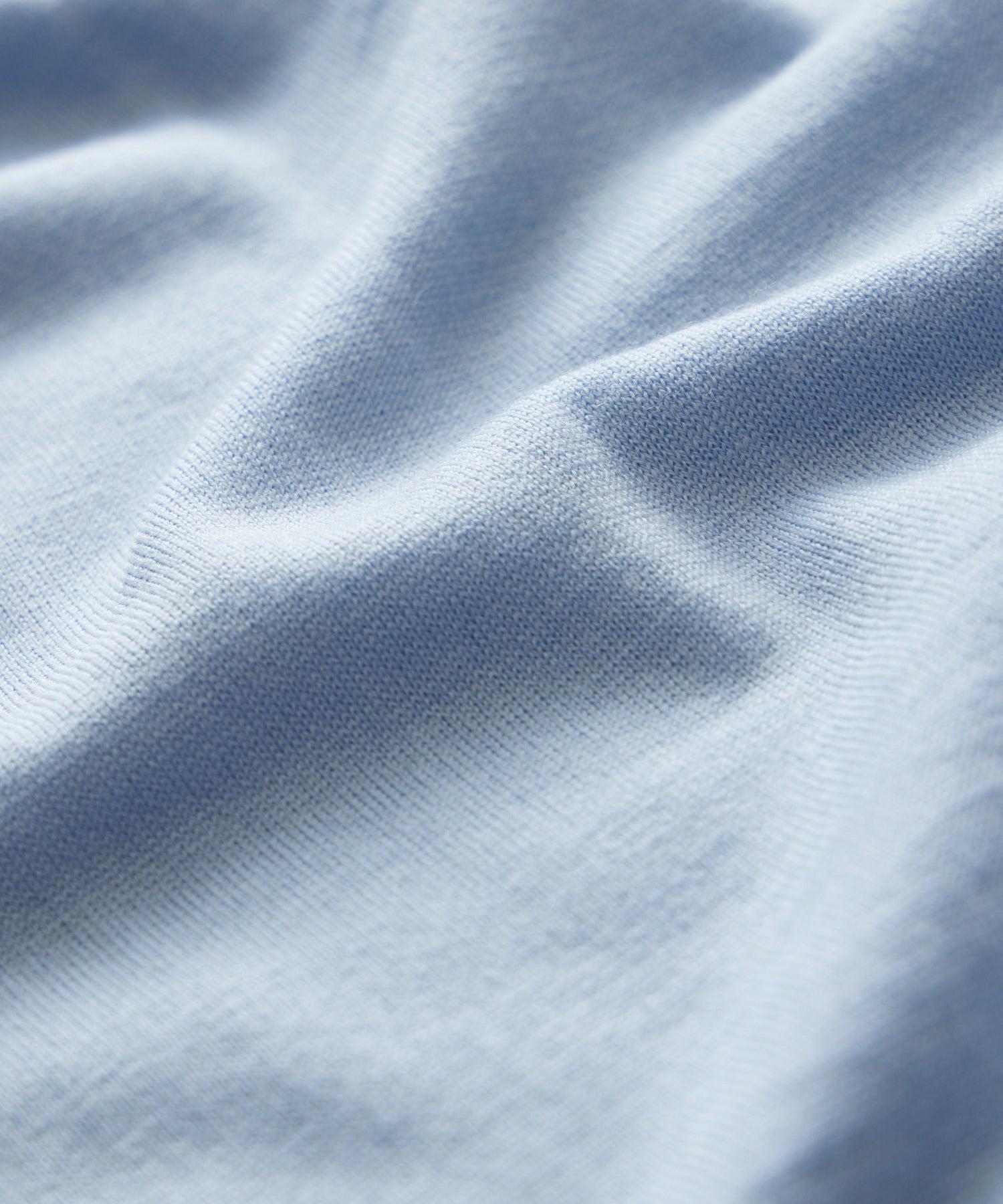 Todd Snyder x John Smedley Long Sleeve Polo in Blue Haze Product Image
