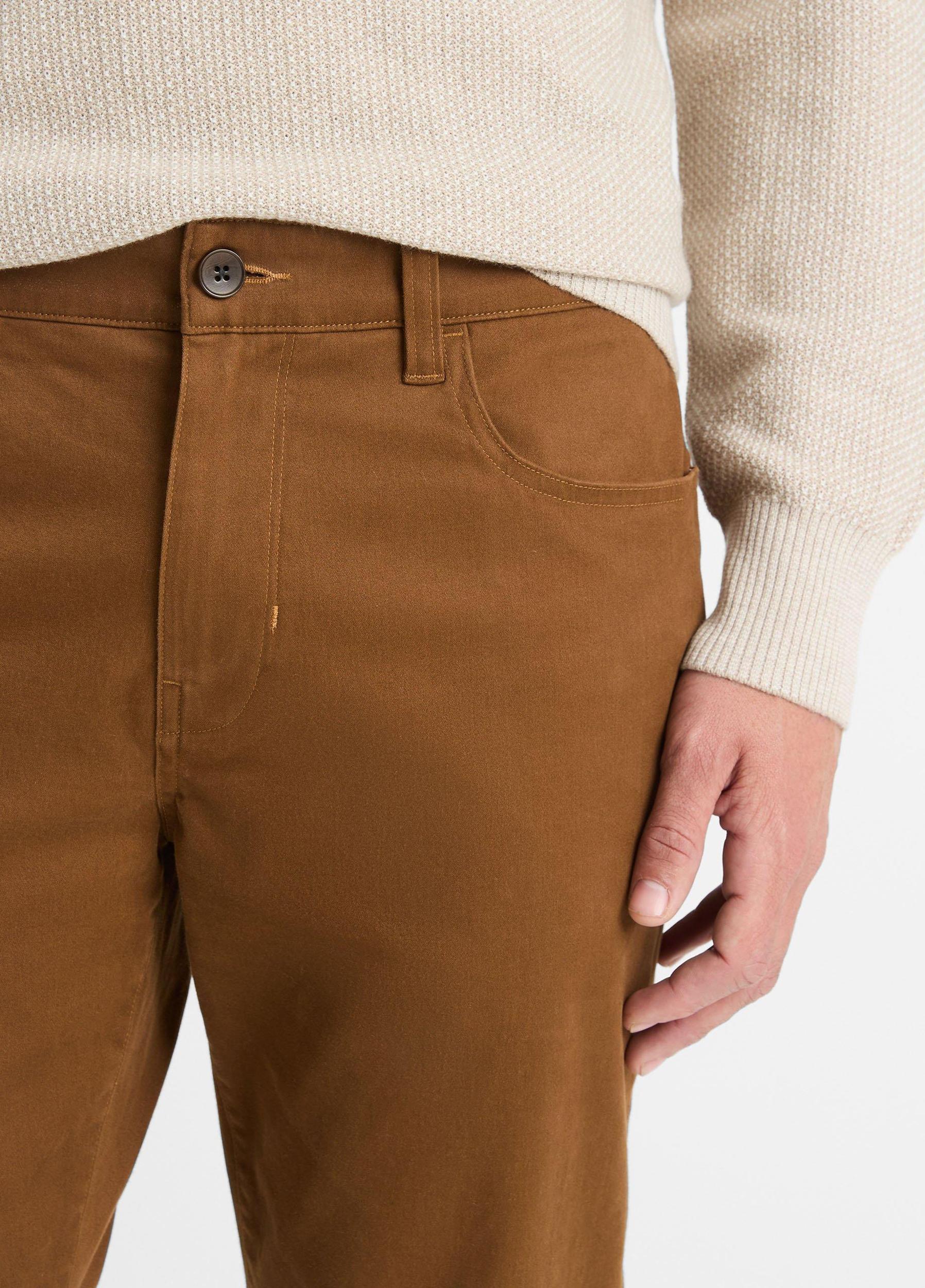Mens Dylan Slim 5-Pocket Peached Stretch-cotton Pant, Frog, Size 30 Vince Product Image