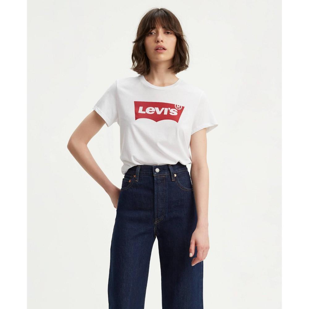 Women's Levi's® Logo Perfect Tee, Size: XS, Housemark Smokestack Product Image