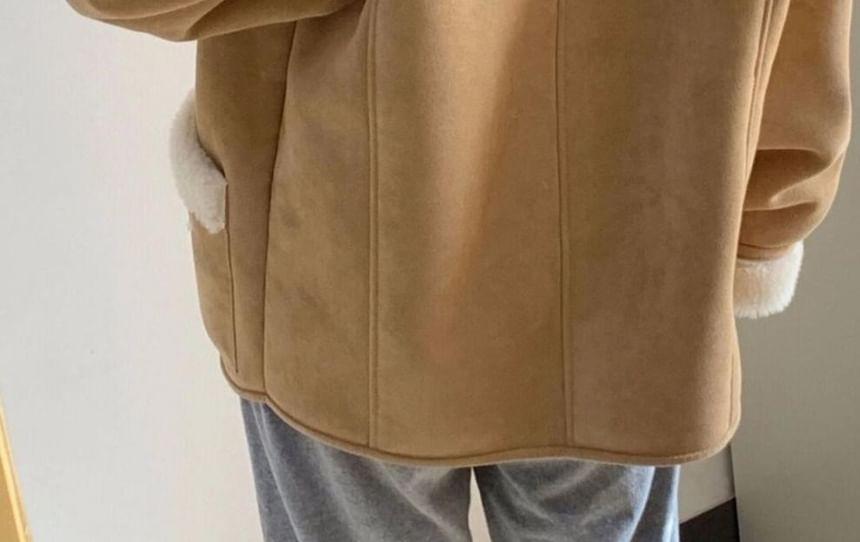 Long Sleeve Lapel Fleece Jacket Product Image