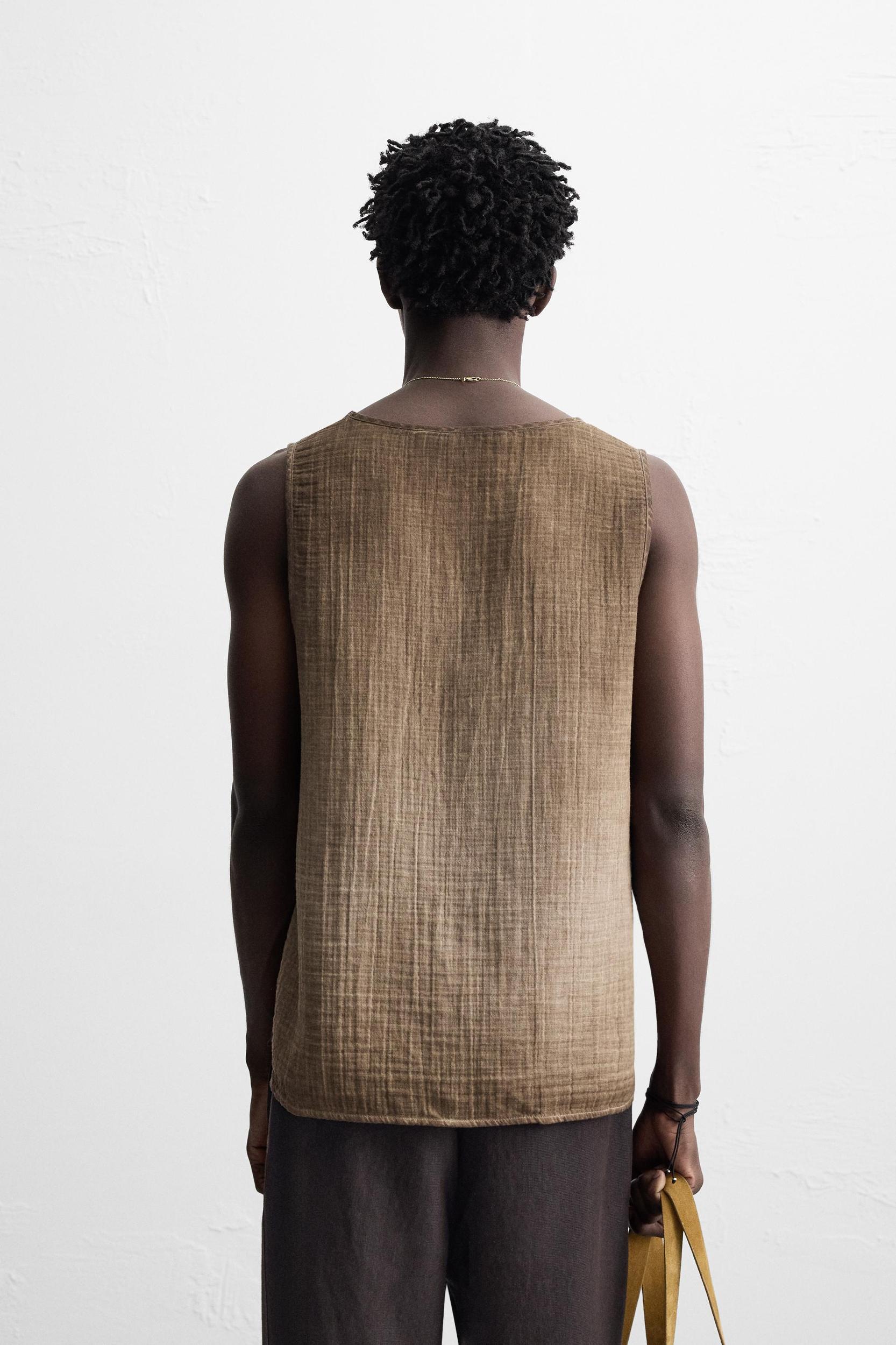 CRINKLED EFFECT TANK TOP Product Image