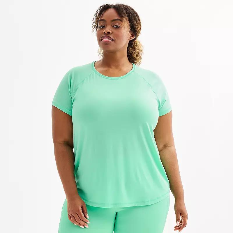 Plus Size Tek Gear® Core Raglan Tee, Women's, Size: 1XL, Solomon Product Image