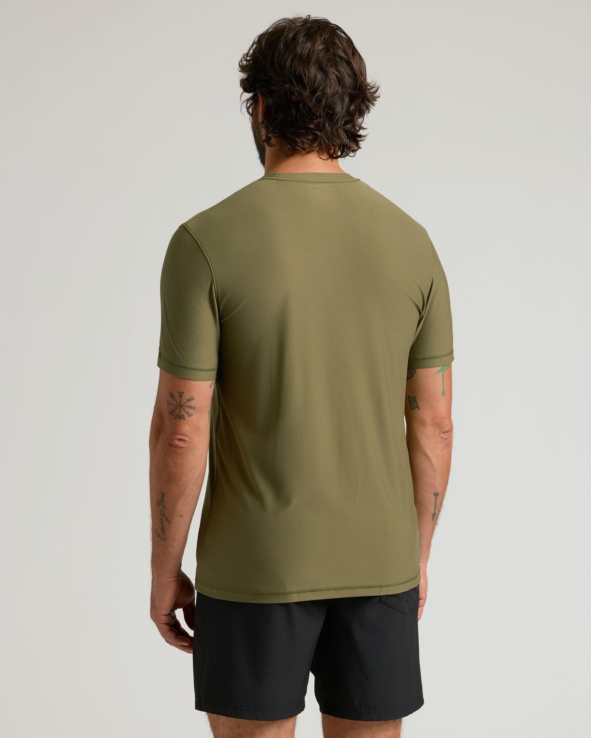 Military Green Active Crew Neck Tee Product Image