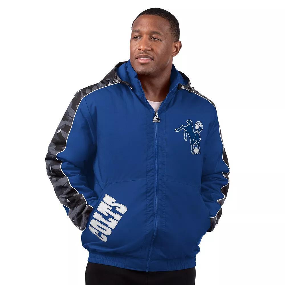 Men's Starter Royal Indianapolis Colts Thursday Night Gridiron Full-Zip Hoodie Jacket, Size: Large, Blue Product Image