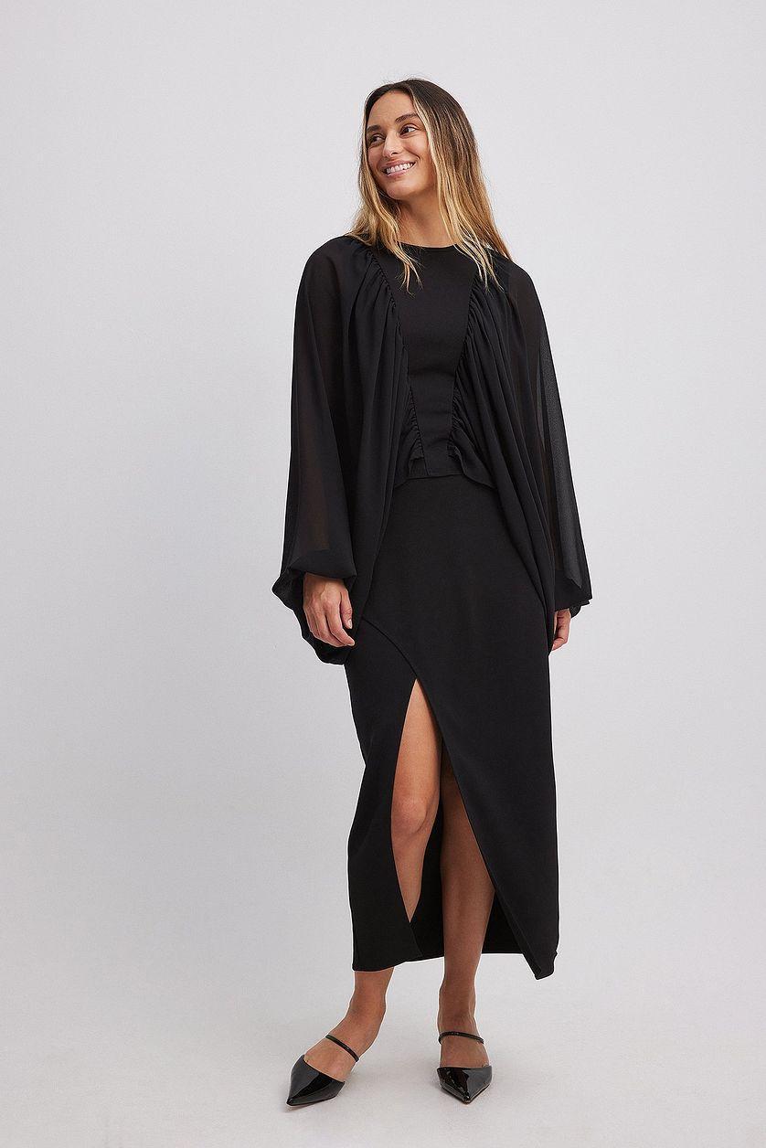 High Slit Midi Skirt Product Image