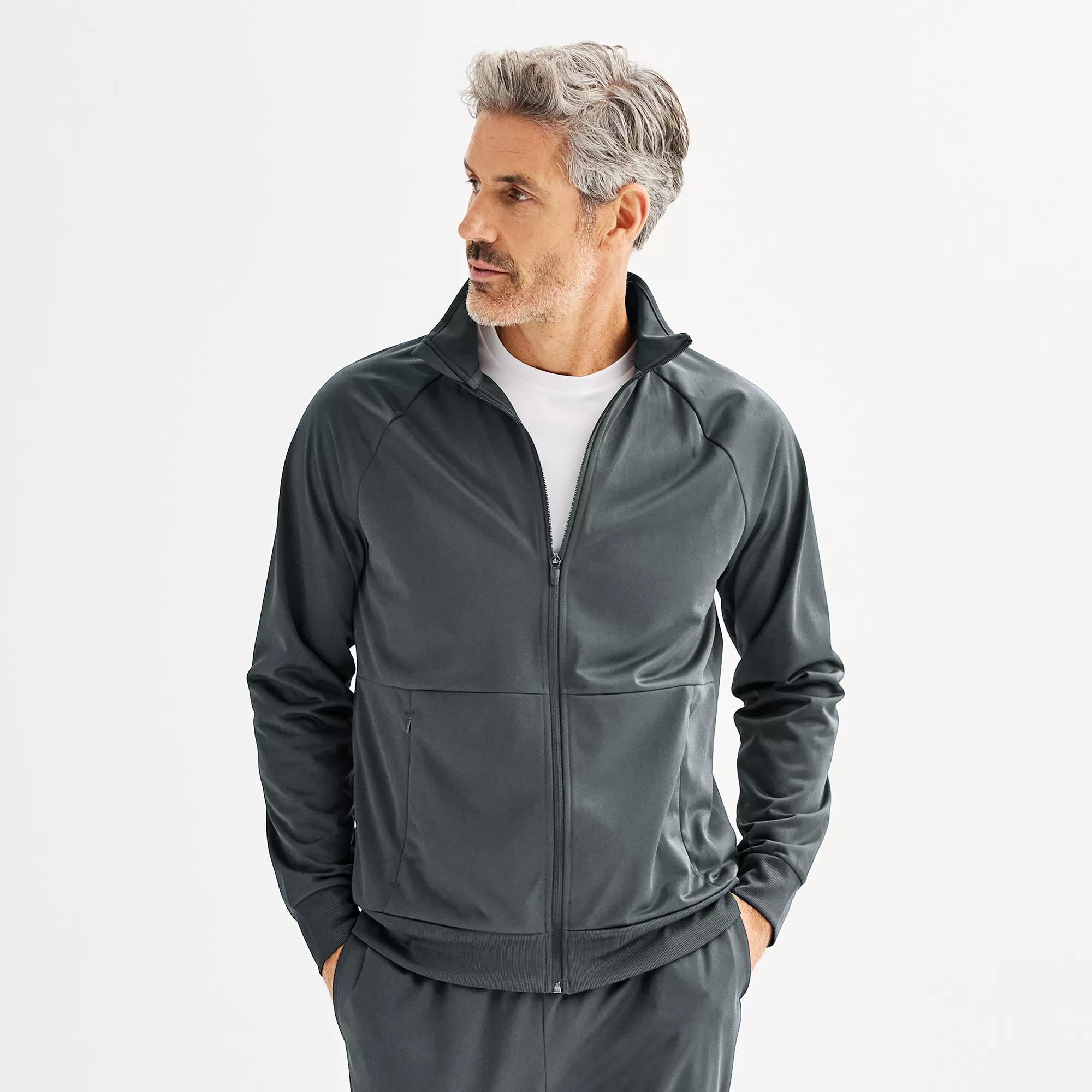 Men's Tek Gear® Track Jacket, Size: XXL, Hawk Gray Product Image