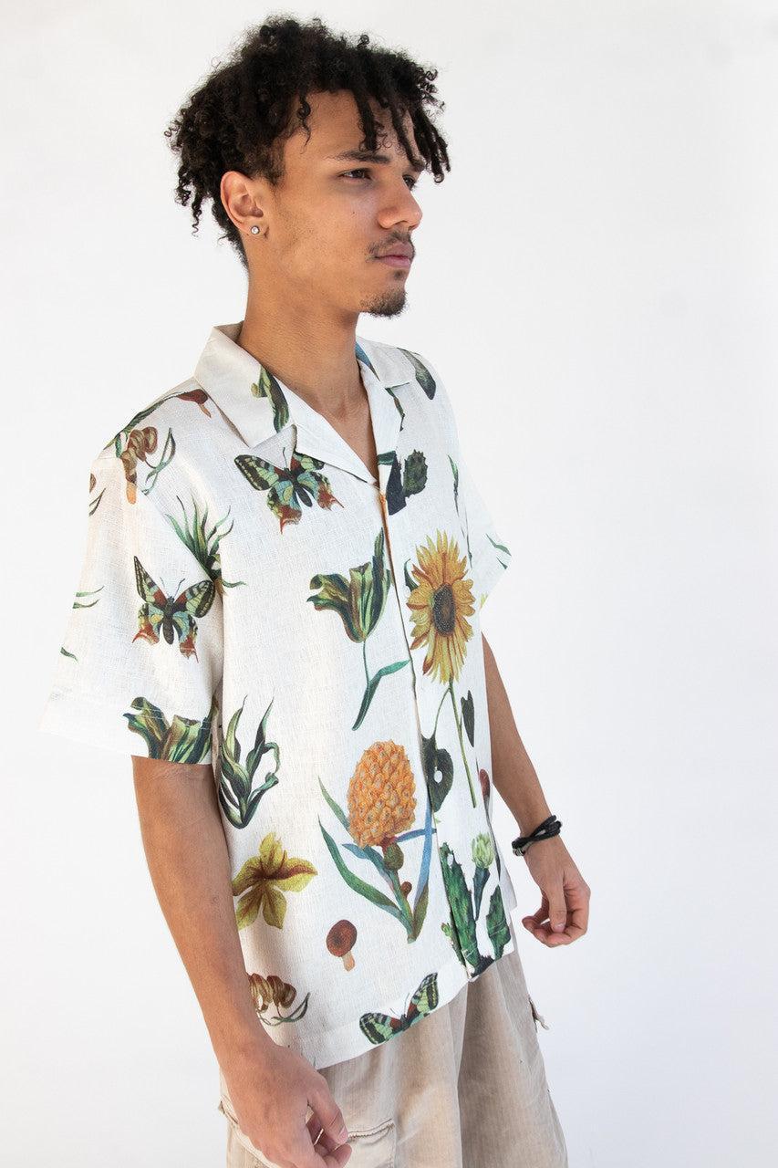 Vintage Botany Print Button Up Shirt Product Image