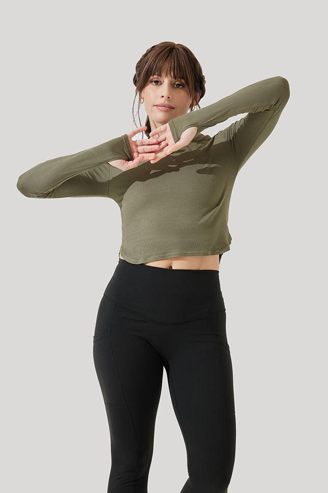 Refine Long Sleeve Top - Dark Olive Product Image