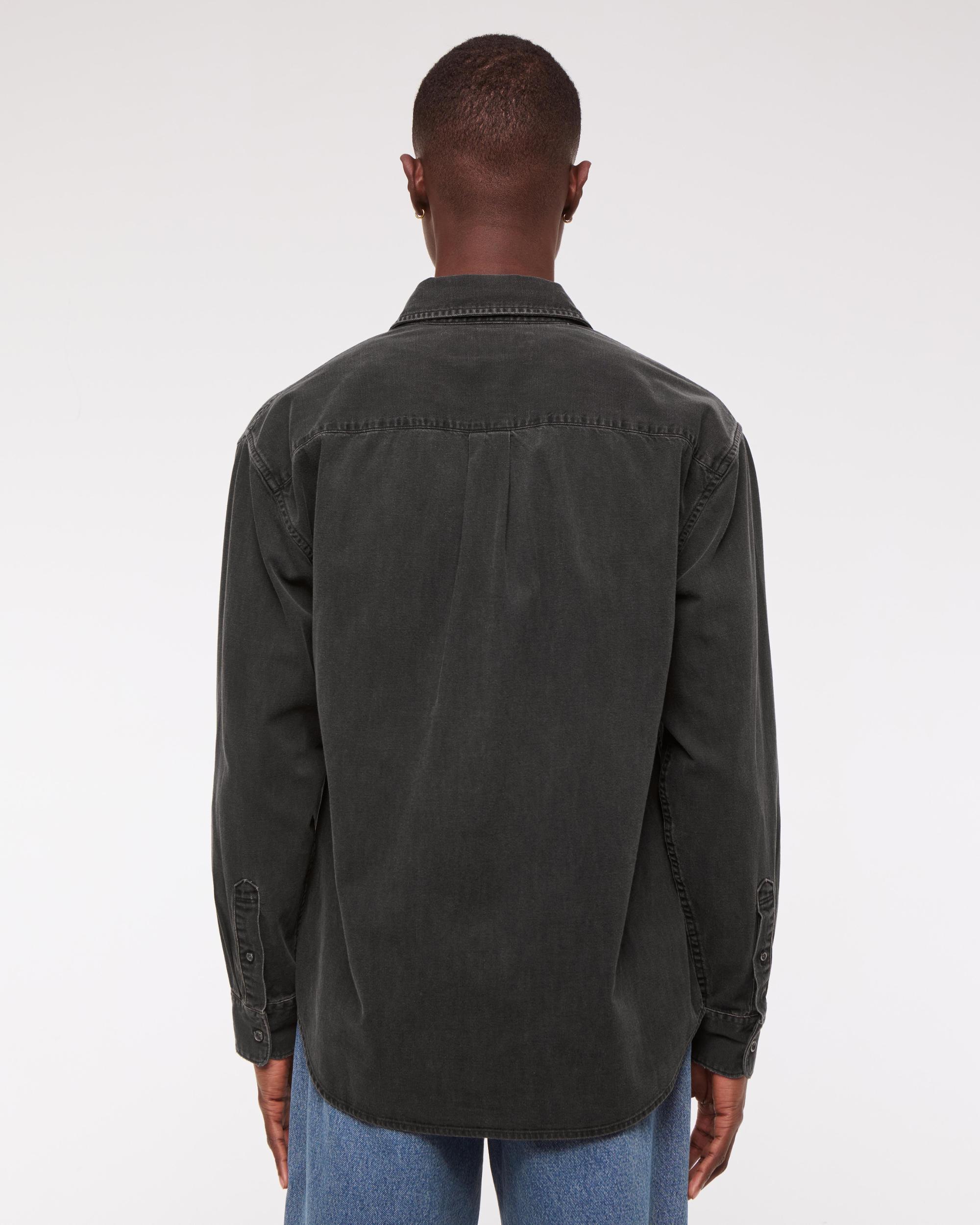 Denim Button-Up Shirt Product Image