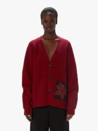 CARDIGAN WITH PATCH POCKET in red | JW Anderson US  Product Image