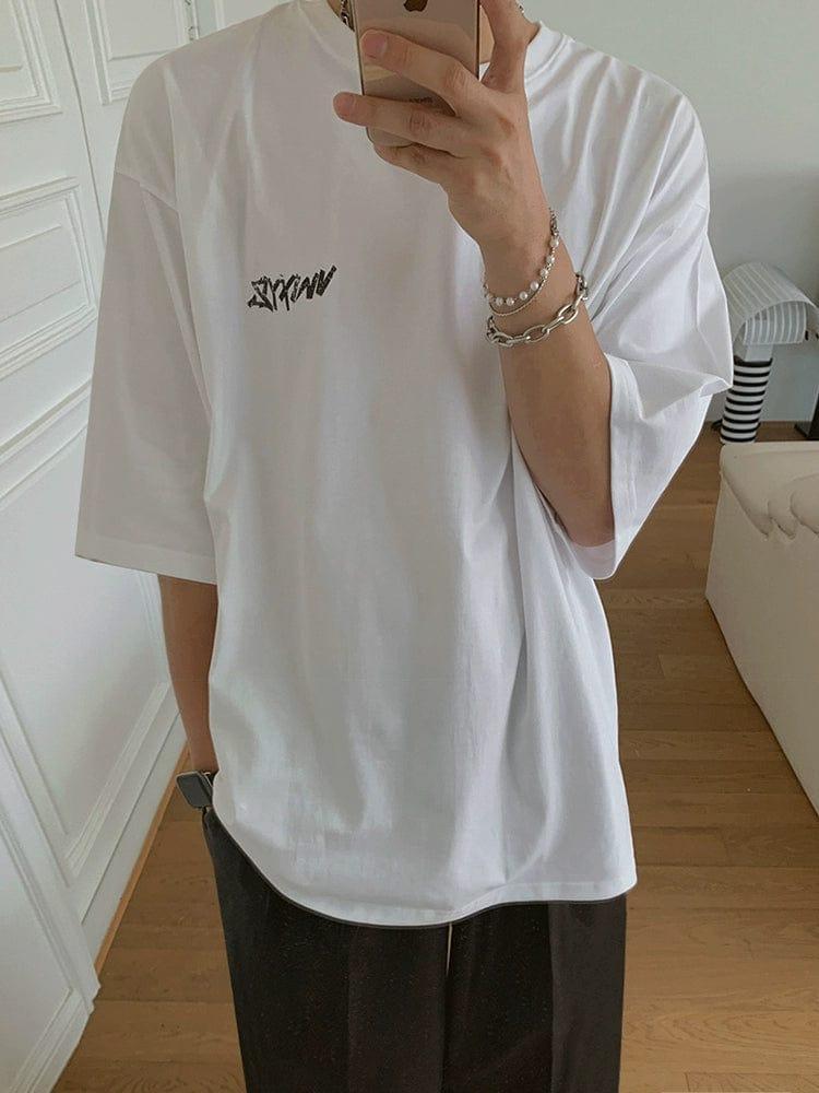 RT No. 11632 WHITE GRAFFITI HALF SLEEVE SHIRT Product Image