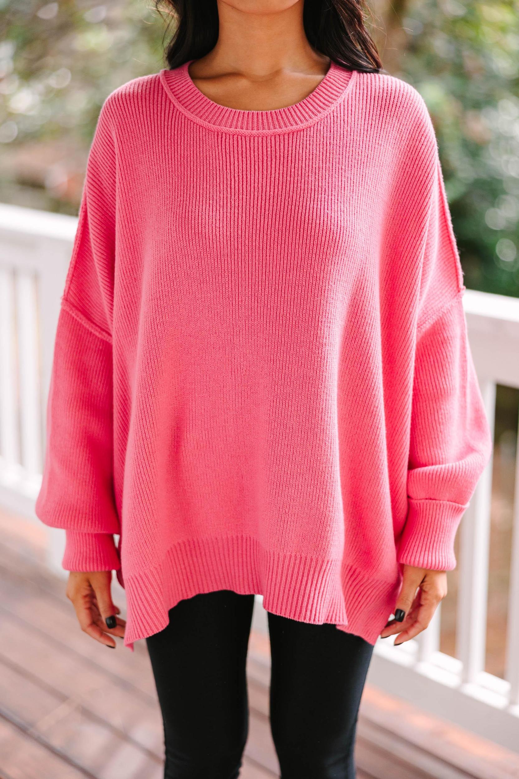 Give You Joy Pink Dolman Sweater Female Product Image