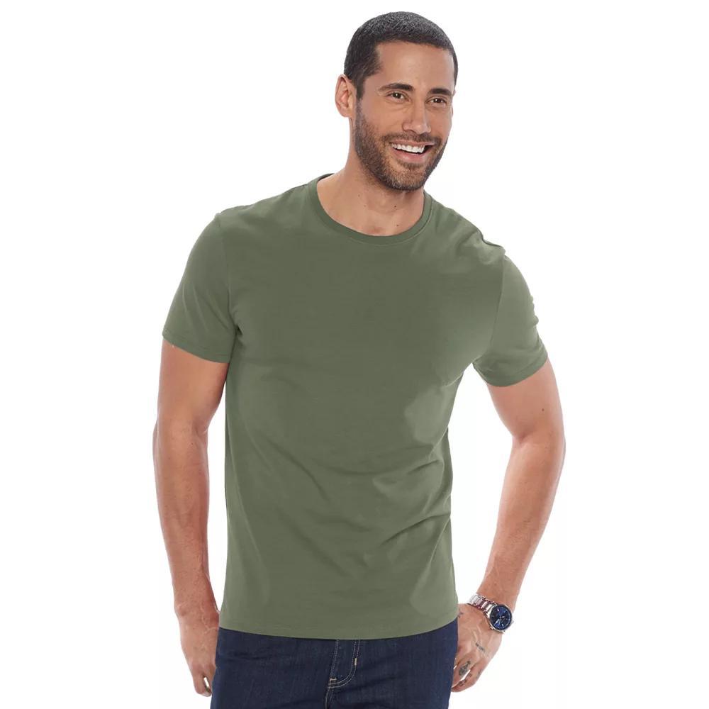 Men's Apt. 9® Premier Flex Short Sleeve Crewneck Tee, Size: Large, Aspen Green Product Image
