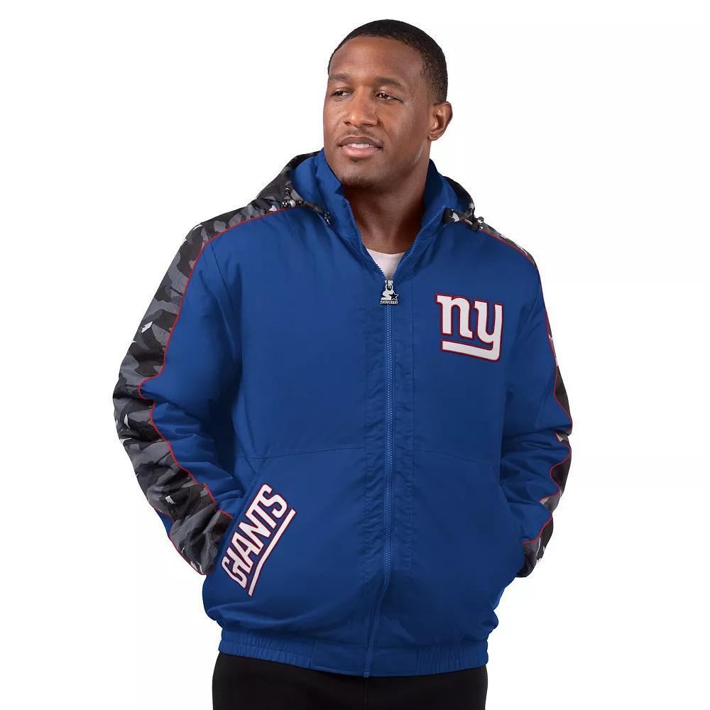 Men's Starter  Royal New York Giants Thursday Night Gridiron Full-Zip Jacket, Size: Medium, Blue Product Image