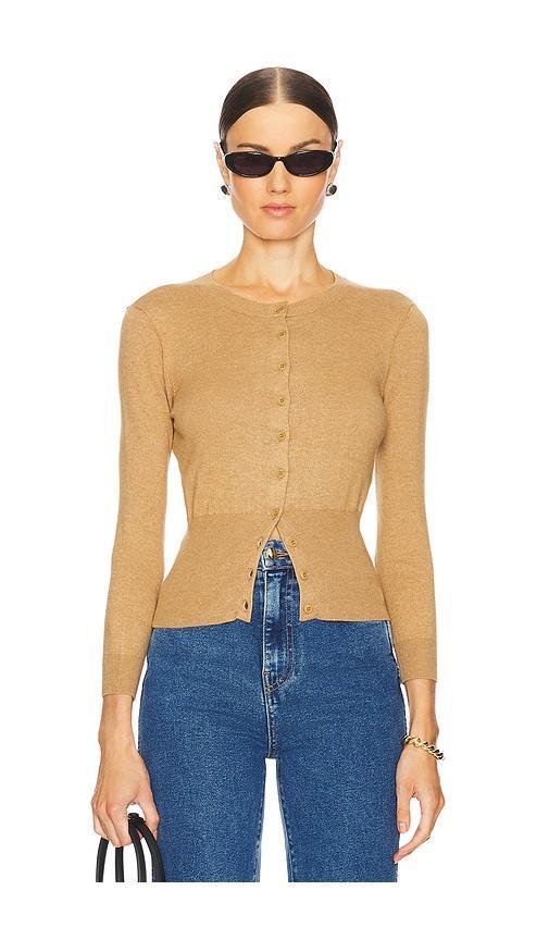 L'ACADEMIE By Marianna Maradona Knit Cardigan In Beige Product Image