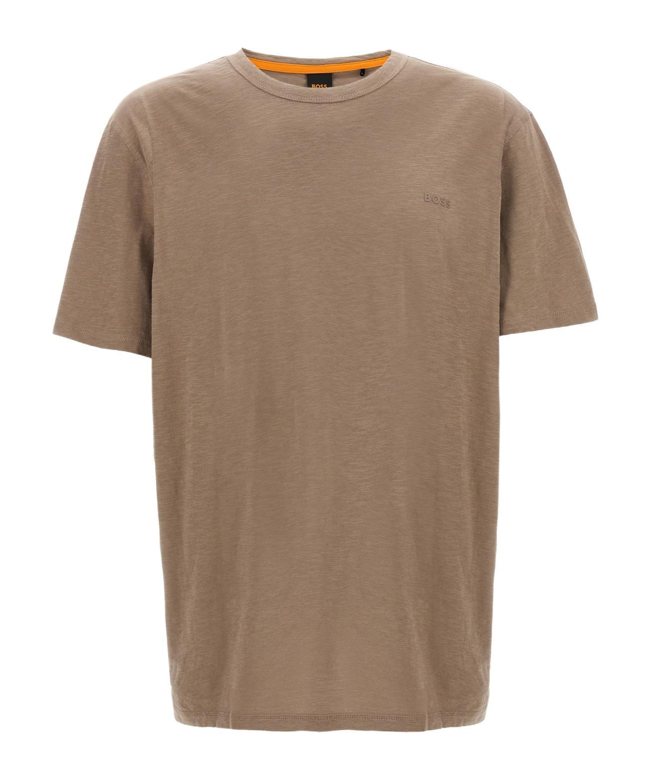 HUGO BOSS Tegood T-shirt In Brown Product Image