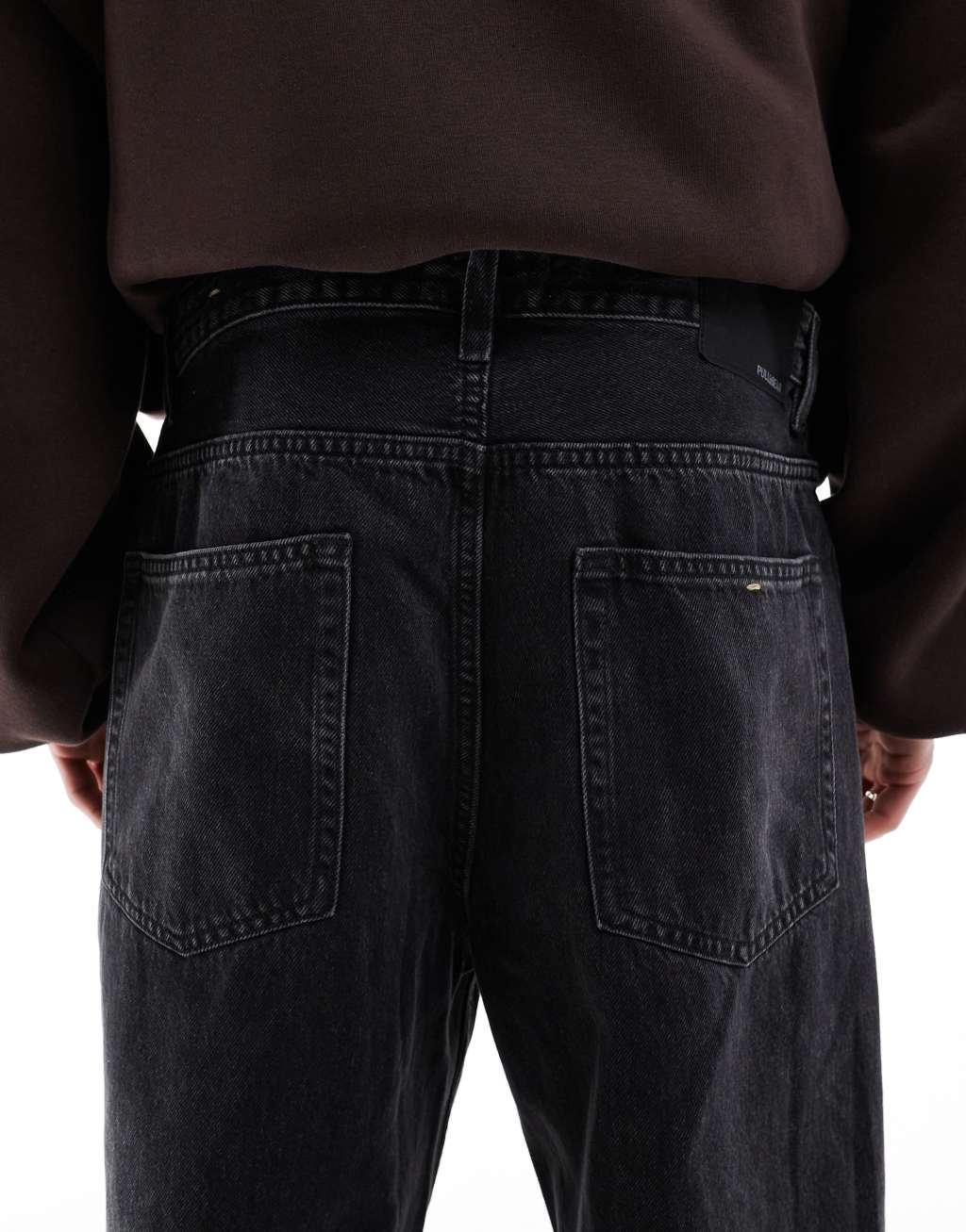 Pull&Bear baggy fit jeans in black  Product Image